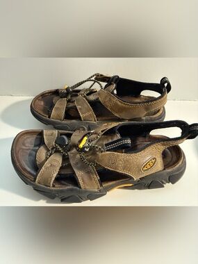 Keen Brown Tan Leather Sport Sandals